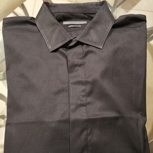 John Varvatos Dress Shirt Black/Textured SlimFitXL